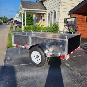 Brand New 4′ x 8′ Aluminum Utility Trailer – 3,500 lb Capacity + Spare Tire & Ramps